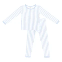 Long Sleeve Pajamas in Small Mist Stripe
