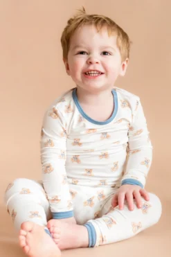 Long Sleeve Pajamas in Teddy Bear