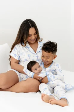 Long Sleeve Pajamas in Toile Safari