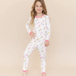 Long Sleeve Pajamas in Tulip
