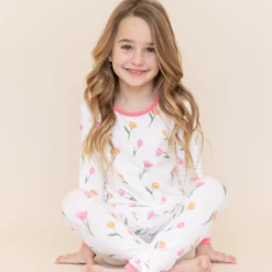 Long Sleeve Pajamas in Tulip