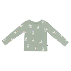 Long Sleeve Toddler Crew Neck Tee in Silly Goose