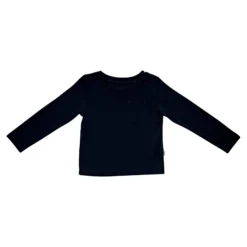 Long Sleeve Toddler Crew Neck Tee in Midnight