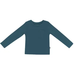 Long Sleeve Toddler Crew Neck Tee in Atlantic