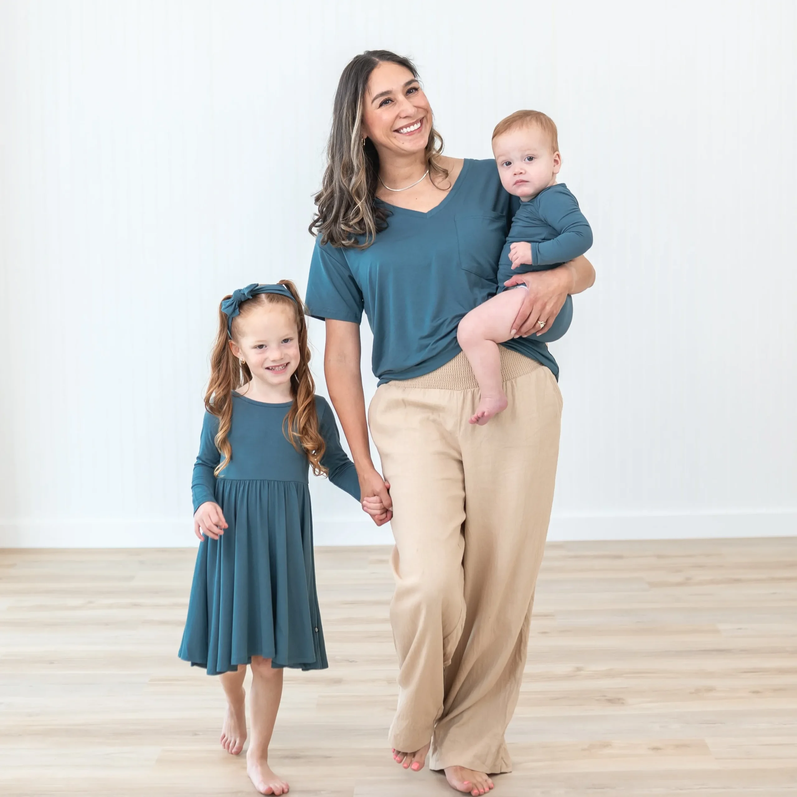 Long Sleeve Twirl Dress in Atlantic