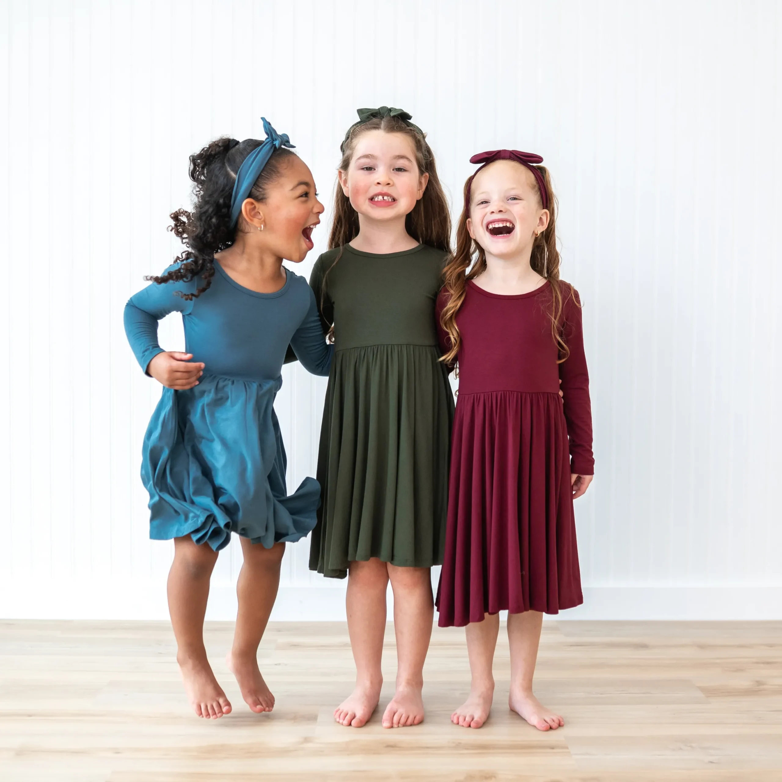Long Sleeve Twirl Dress in Atlantic