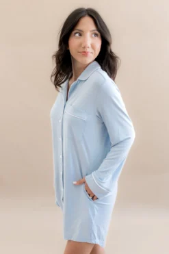 Long Sleeve Women’s Nightshirt in Breeze