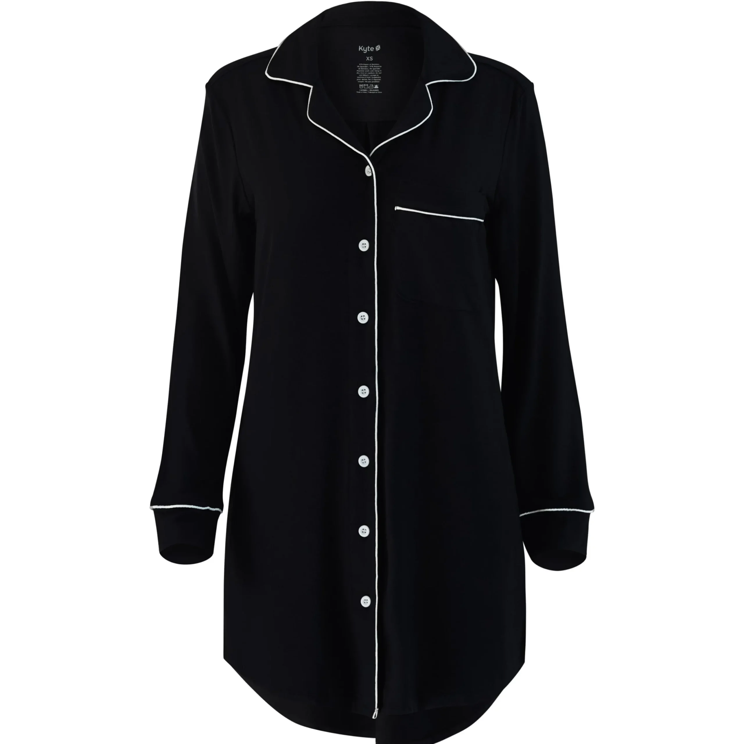 Long Sleeve Women’s Nightshirt in Midnight