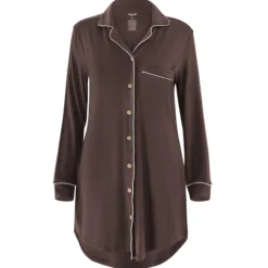 Long Sleeve Women’s Nightshirt in Espresso