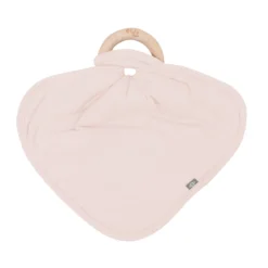 Lovey in Blush with Removable Wooden Teething Ring