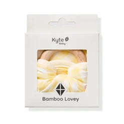 Lovey in Gingham Chamomile with Removable Wooden Teething Ring