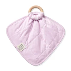 Lovey in Gingham Thistle with Removable Wooden Teething Ring