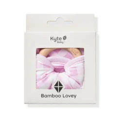Lovey in Gingham Thistle with Removable Wooden Teething Ring