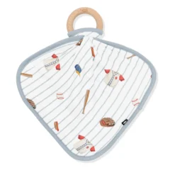Lovey in Home Run with Removable Wooden Teething Ring