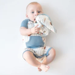 Lovey in Home Run with Removable Wooden Teething Ring