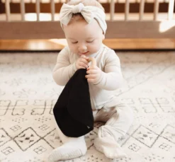 Lovey in Midnight with Removable Wooden Teething Ring