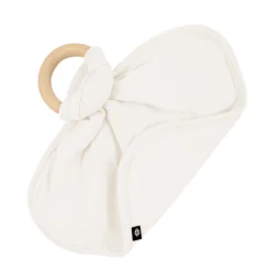 Lovey in Oat with Removable Wooden Teething Ring
