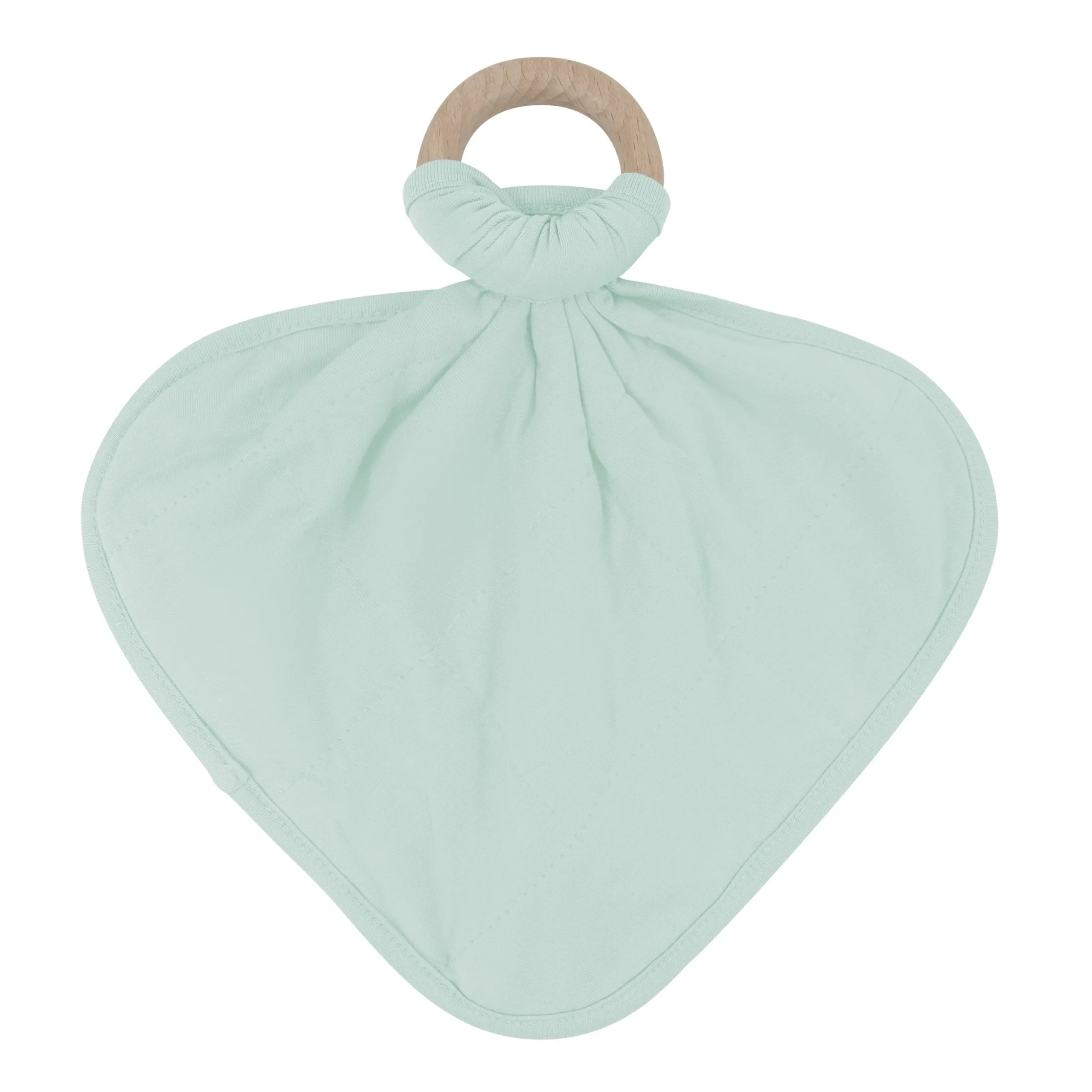 Lovey in Sage with Removable Wooden Teething Ring