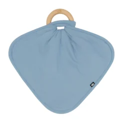 Lovey in Slate with Removable Wooden Teething Ring