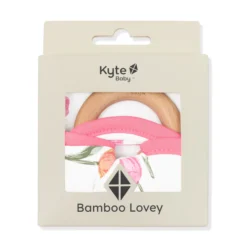 Lovey in Tulip with Removable Wooden Teething Ring