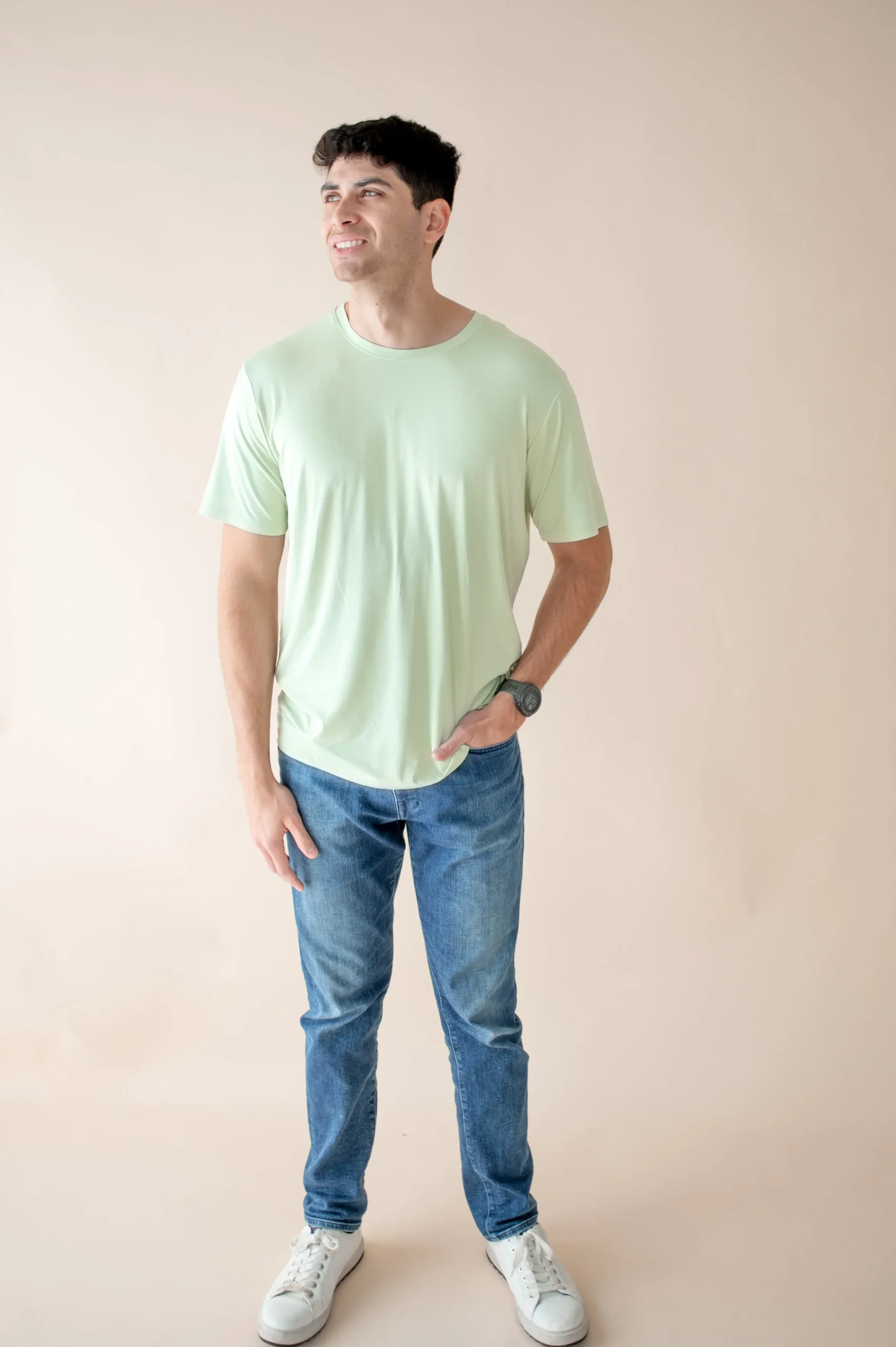 Men's Crew Neck Tee in Basil