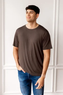 Men's Crew Neck Tee in Espresso