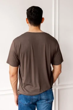 Men's Crew Neck Tee in Espresso