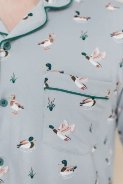 Men's Long Sleeve Pajama Set in Mallard Duck