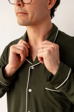 Men's Long Sleeve Pajama Set in Fir