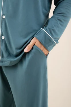 Men's Long Sleeve Pajama Set in Atlantic
