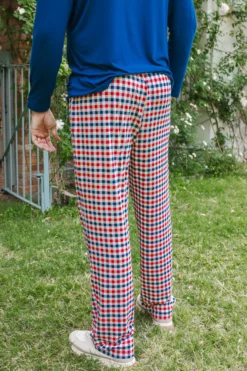 Men's Lounge Pants in Patriotic Gingham