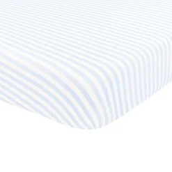 Mini Crib Sheet in Small Mist Stripe