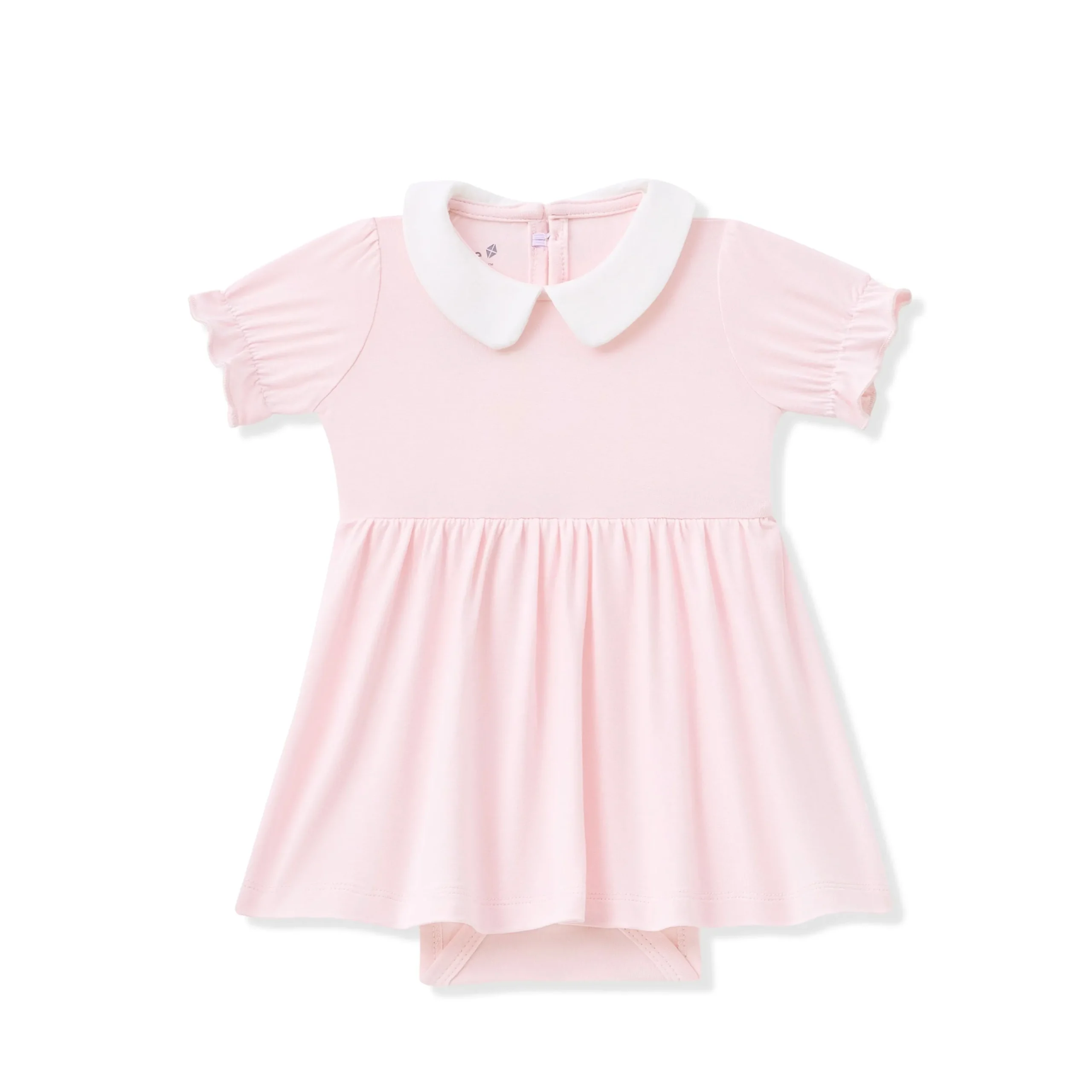 Peter Pan Collar Bodysuit Dress in Sakura