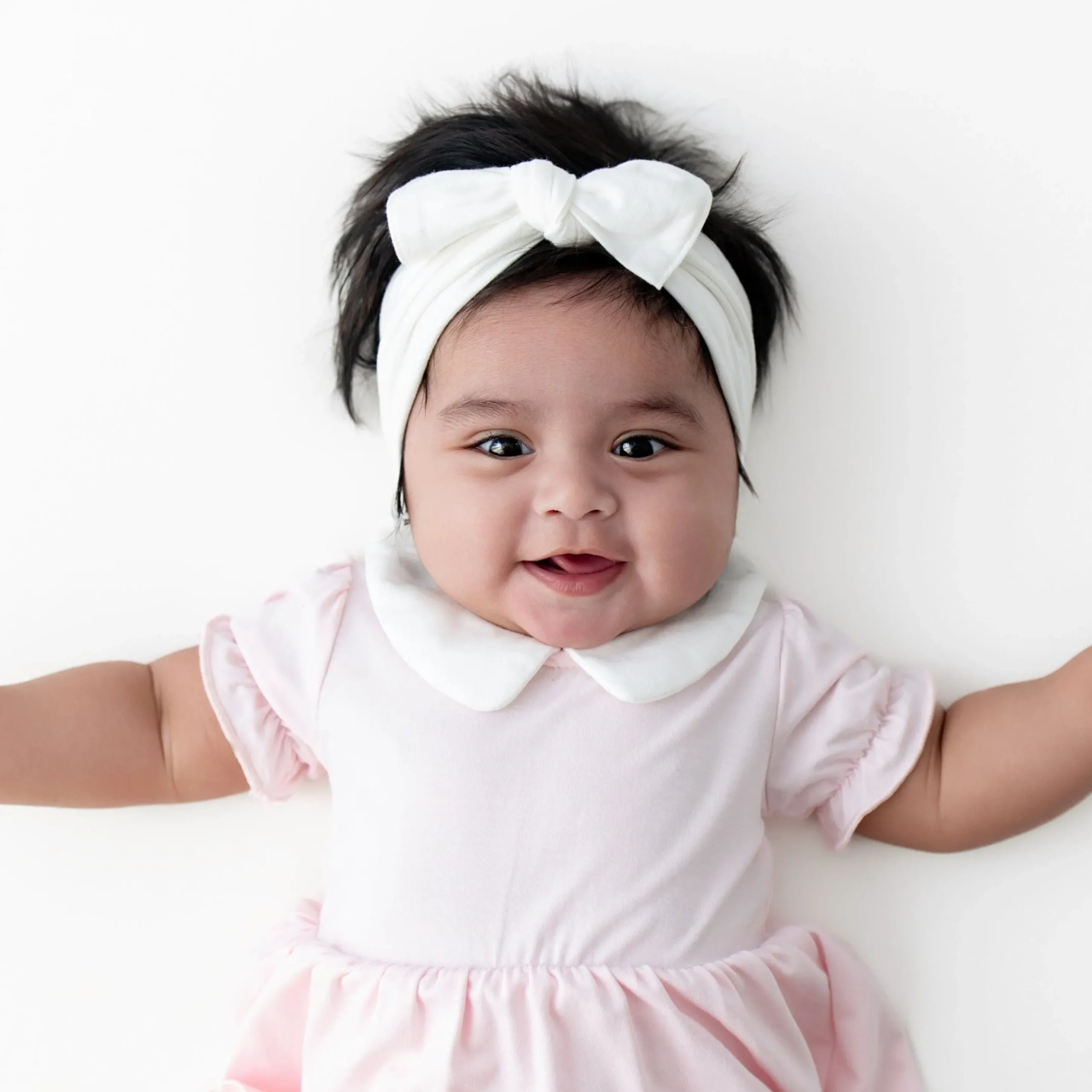 Peter Pan Collar Bodysuit Dress in Sakura