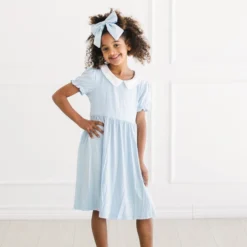 Peter Pan Collar Dress in Breeze