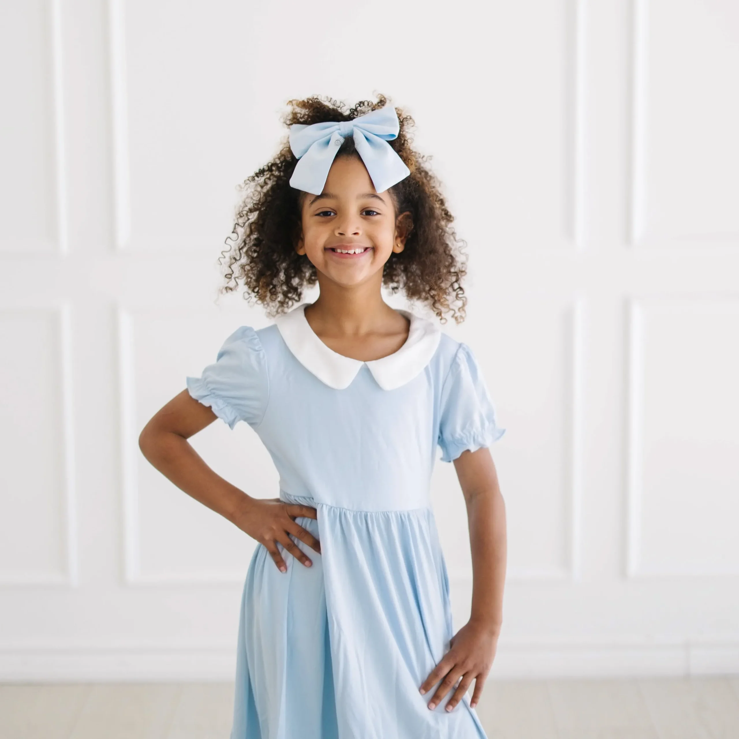 Peter Pan Collar Dress in Breeze