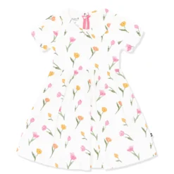Peter Pan Collar Dress in Tulip