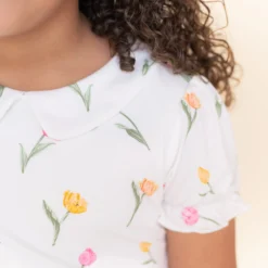 Peter Pan Collar Dress in Tulip