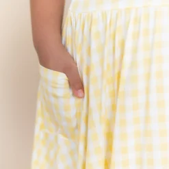 Pocket Dress in Gingham Chamomile