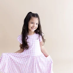 Pocket Dress in Gingham Thistle