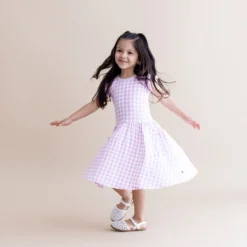 Pocket Dress in Gingham Thistle