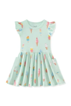 Pocket Dress in Mint Ice Cream