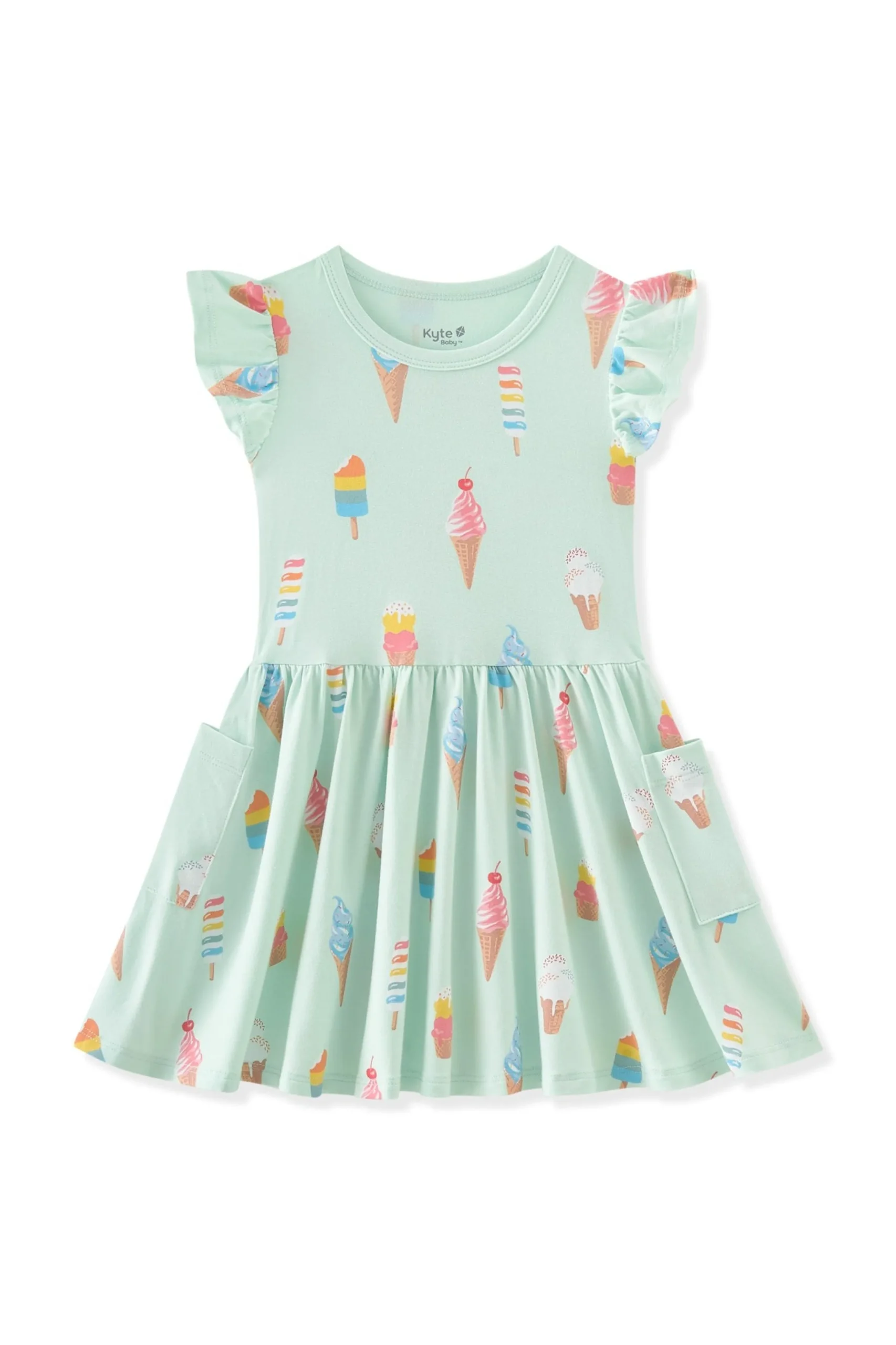 Pocket Dress in Mint Ice Cream