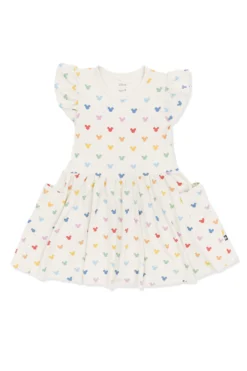 Pocket Dress in Pastel Mickey Mouse