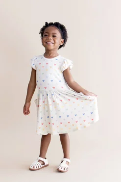 Pocket Dress in Pastel Mickey Mouse