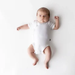 Pointelle Kimono Bodysuit in Cloud