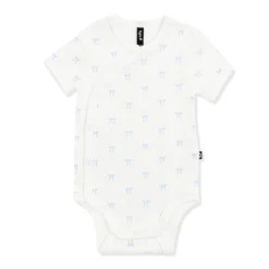 Pointelle Kimono Bodysuit in Sweet Blue Bow