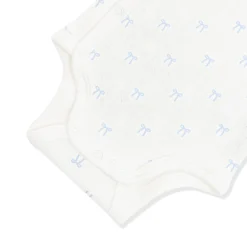 Pointelle Kimono Bodysuit in Sweet Blue Bow