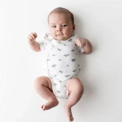 Pointelle Kimono Bodysuit in Spray Rose