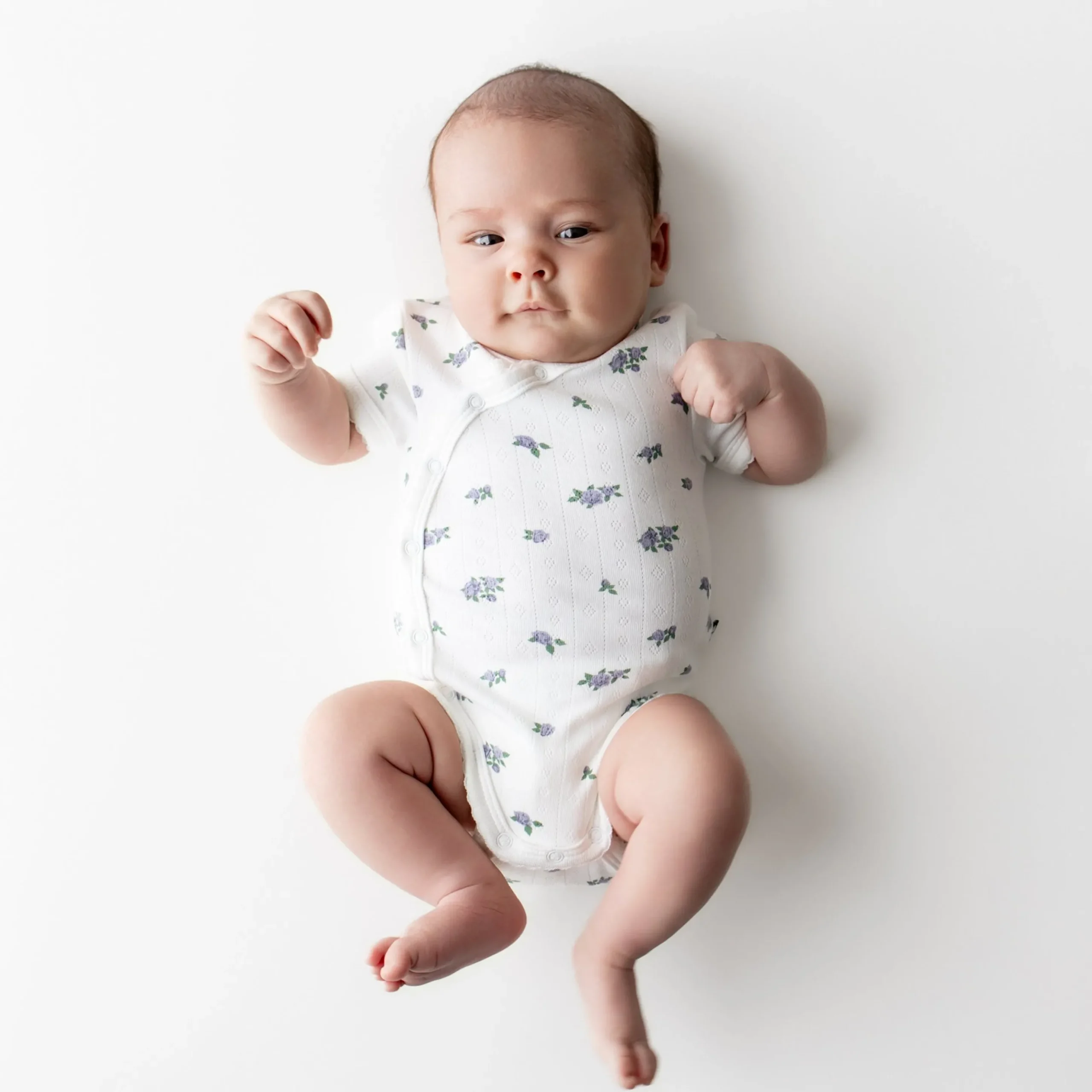 Pointelle Kimono Bodysuit in Spray Rose